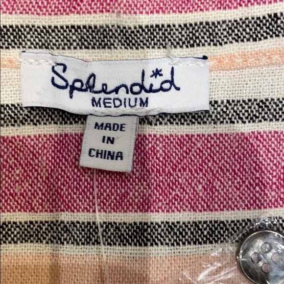 Splendid Linen Button Front Midi Dress NEW - Picture 6 of 9